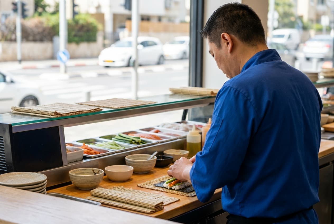 Cook at Sushi Restaurant in Beer Yaakov