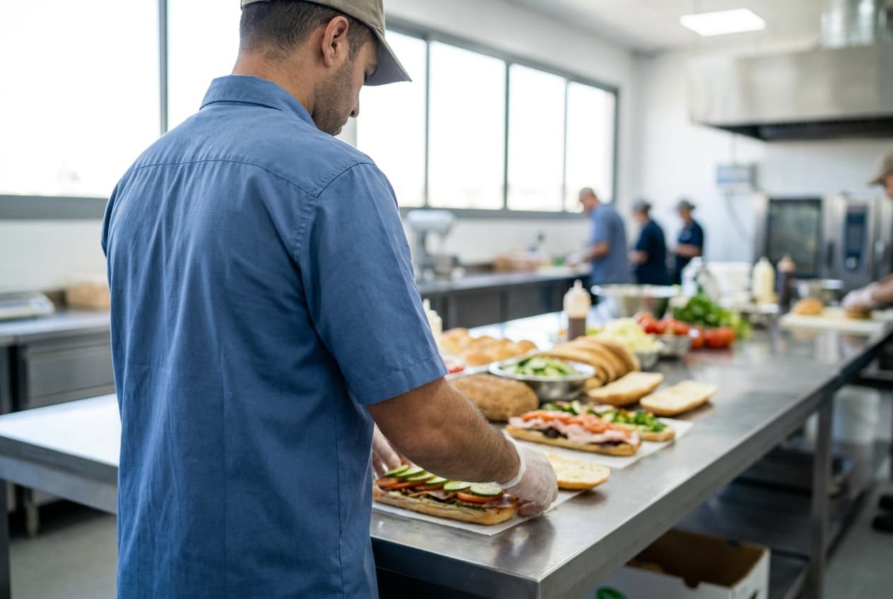 sandwich production
